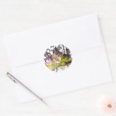 Sticker Rond Ville de Grunge (Enveloppe)