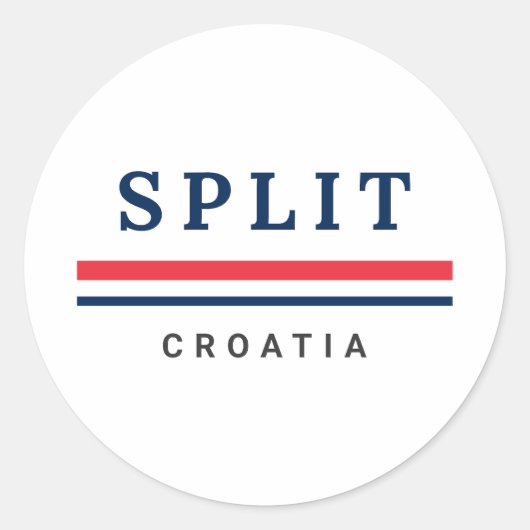 Sticker Rond Ville de Split Croatie (Devant)