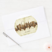 Sticker Rond Ville de St. Louis Missouri (Enveloppe)