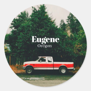 Sticker Rond Ville universitaire d'Eugene - Oregon