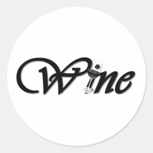 Sticker Rond Vin