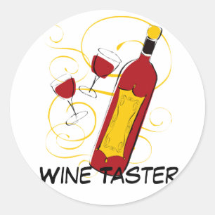 Sticker Rond Vin