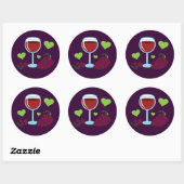 Sticker Rond Vin (Feuille)