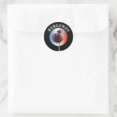 Sticker Rond Vin de Bourgogne (Sac)