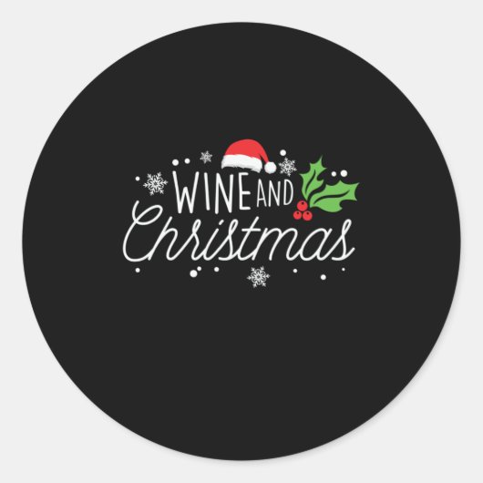 Sticker Rond Vin De Noël (Devant)