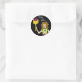 Sticker Rond Vin Diva foncé (Sac)