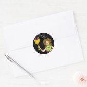 Sticker Rond Vin Diva foncé (Enveloppe)