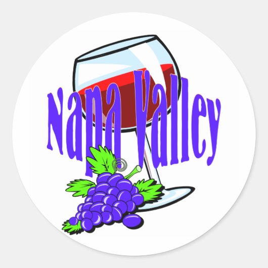 Sticker Rond Vin Napa Valley (Devant)