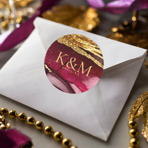 Sticker Rond Vin rouge Mariage Abstrait Sparkling ID1018