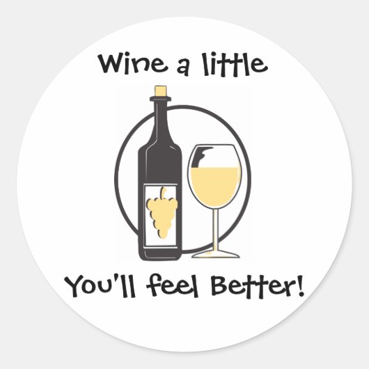 Sticker Rond Vin un peu (Devant)