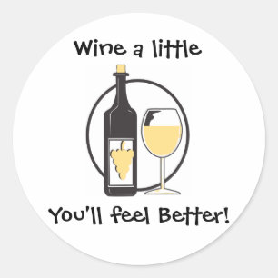 Sticker Rond Vin un peu