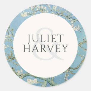 Sticker Rond Vincent Van Gogh Almond Blossom Floral Mariage