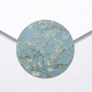 Sticker Rond Vincent Van Gogh Almond Blossom Floral Mariage