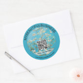 Sticker Rond Vincent Van Gogh - Almond Blossom QR Code (Enveloppe)