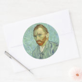 Sticker Rond Vincent Van Gogh Autoportrait Peinture d'art (Enveloppe)