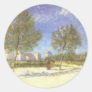 Sticker Rond Vincent van Gogh - En périphérie de Paris
