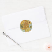 Sticker Rond Vincent Van Gogh - Fleurs de soleil - Lovely Flora (Enveloppe)