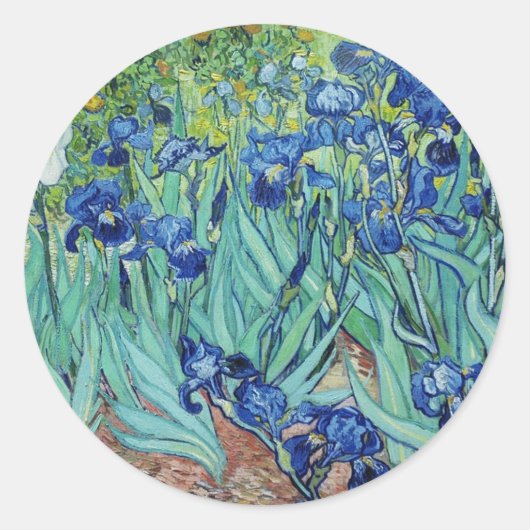 Sticker Rond Vincent van Gogh Iris (Devant)