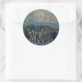 Sticker Rond Vincent van Gogh - La cour de la prison (Sac)