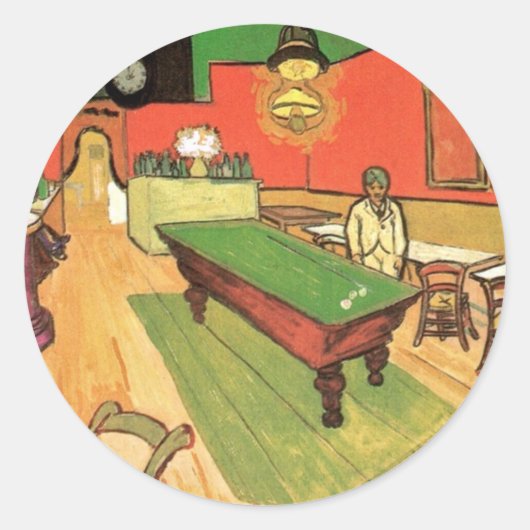 Sticker Rond Vincent Van Gogh - Le Café De Nuit À Arles (Devant)