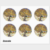 Sticker Rond Vincent van Gogh - Le Mulberry Tree (Feuille)