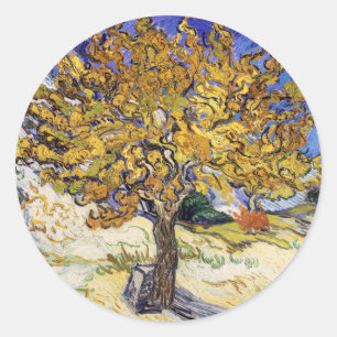 Sticker Rond Vincent van Gogh - Le Mûrier