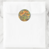 Sticker Rond Vincent van Gogh - Les amitiés dans un vase en cui (Sac)