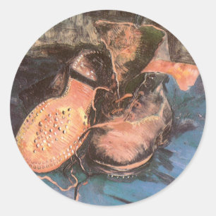Sticker Rond Vincent van Gogh - Nature morte avec une paire de