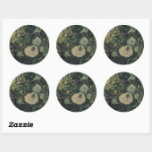 Sticker Rond Vincent van Gogh - Roses et coléoptères (Feuille)