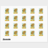 Sticker Rond Vincent van Gogh Sunflowers (Feuille)