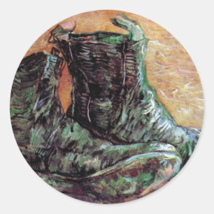 Sticker Rond Vincent Van Gogh - Une paire de chaussures