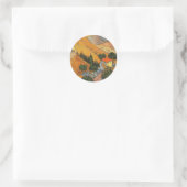 Sticker Rond Vincent van Gogh - Vallée avec Plowman (Sac)