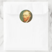 Sticker Rond Vincent van Gogh - Van Gogh Autoportrait (Sac)
