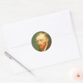 Sticker Rond Vincent van Gogh - Van Gogh Autoportrait (Enveloppe)