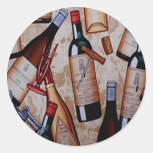 Sticker Rond Vino