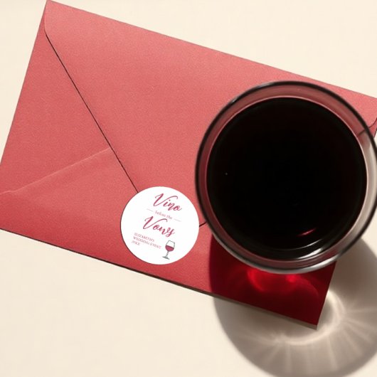 Sticker Rond Vino Before The Vows Fête de Fiançailles/Enterreme