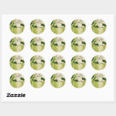 Sticker Rond Vintage (Feuille)