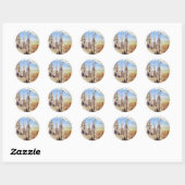 Sticker Rond Vintage (Feuille)