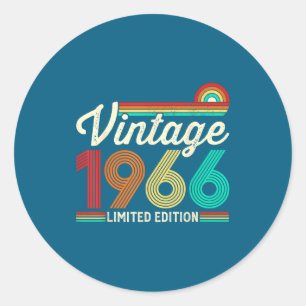 Sticker Rond Vintage 1966 60 ans