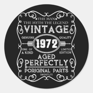 Sticker Rond Vintage 1972