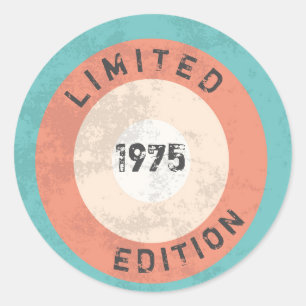Sticker Rond Vintage 1975 édition limitée 50e anniversaire