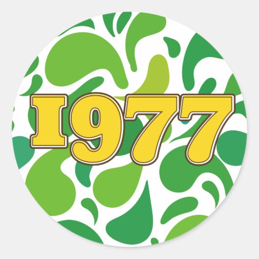 Sticker Rond Vintage 1977 (Devant)