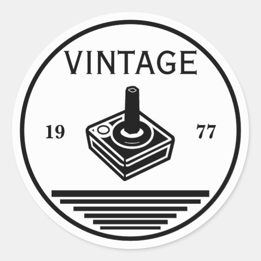 Sticker Rond VINTAGE 1977Manette (Devant)