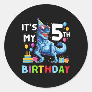 Sticker Rond Vintage 2017 Amusant 5 ans Garçons et filles 5e Bi