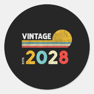 Sticker Rond Vintage 2028