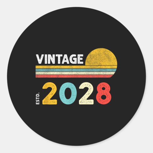 Sticker Rond Vintage 2028 (Devant)