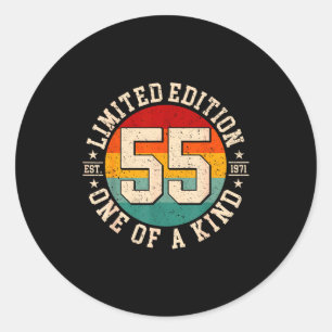 Sticker Rond vintage 55 ans édition limitée 1971 55ème