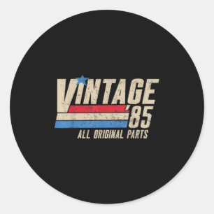 Sticker Rond Vintage 85 Retro 40e anniversaire 1985 Papa 40 Pou