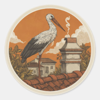 Sticker Rond Vintage Alentejo Portugal Travel