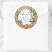 Sticker Rond Vintage Alice au pays des merveilles (Sac)